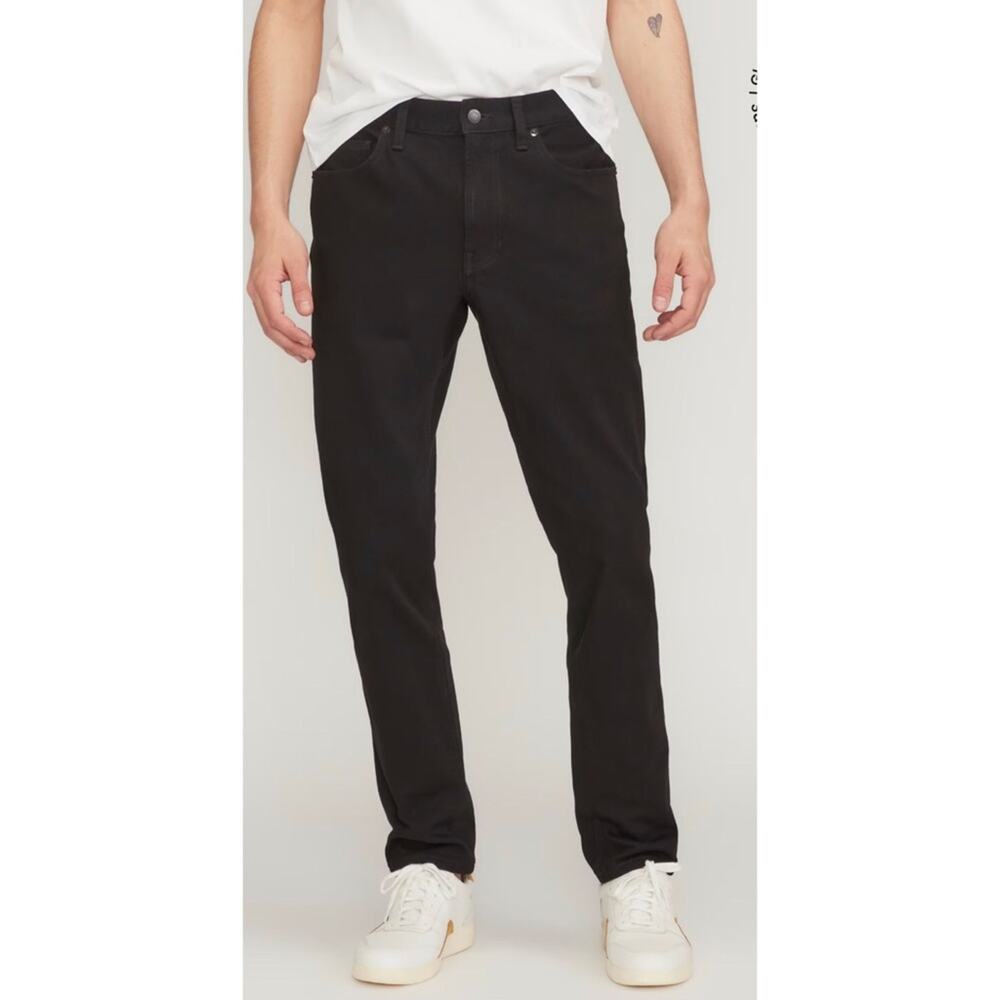 Everlane uniform black relaxed straight jeans 30x30
